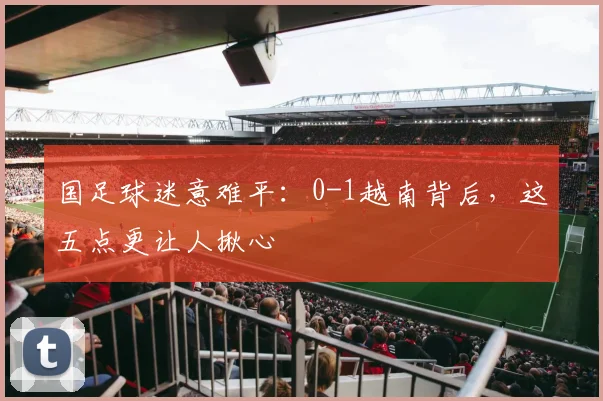 国足球迷意难平：0-1越南背后，这五点更让人揪心